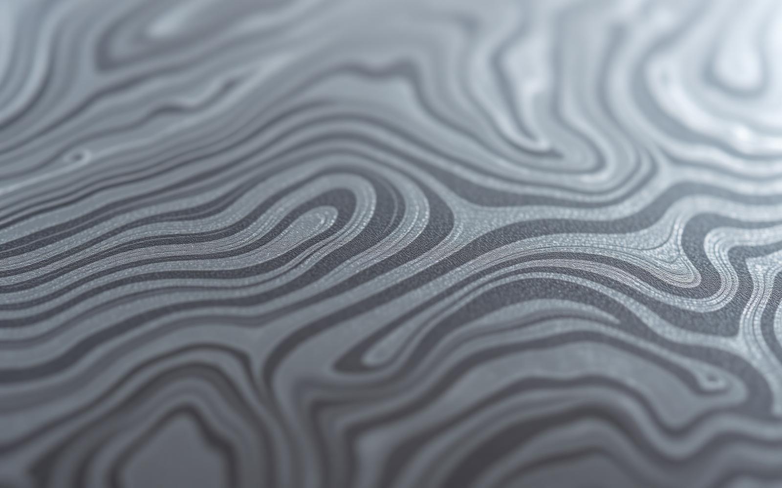 Close-up of the 67-layer Damascus pattern on a MATSUKASA blade
