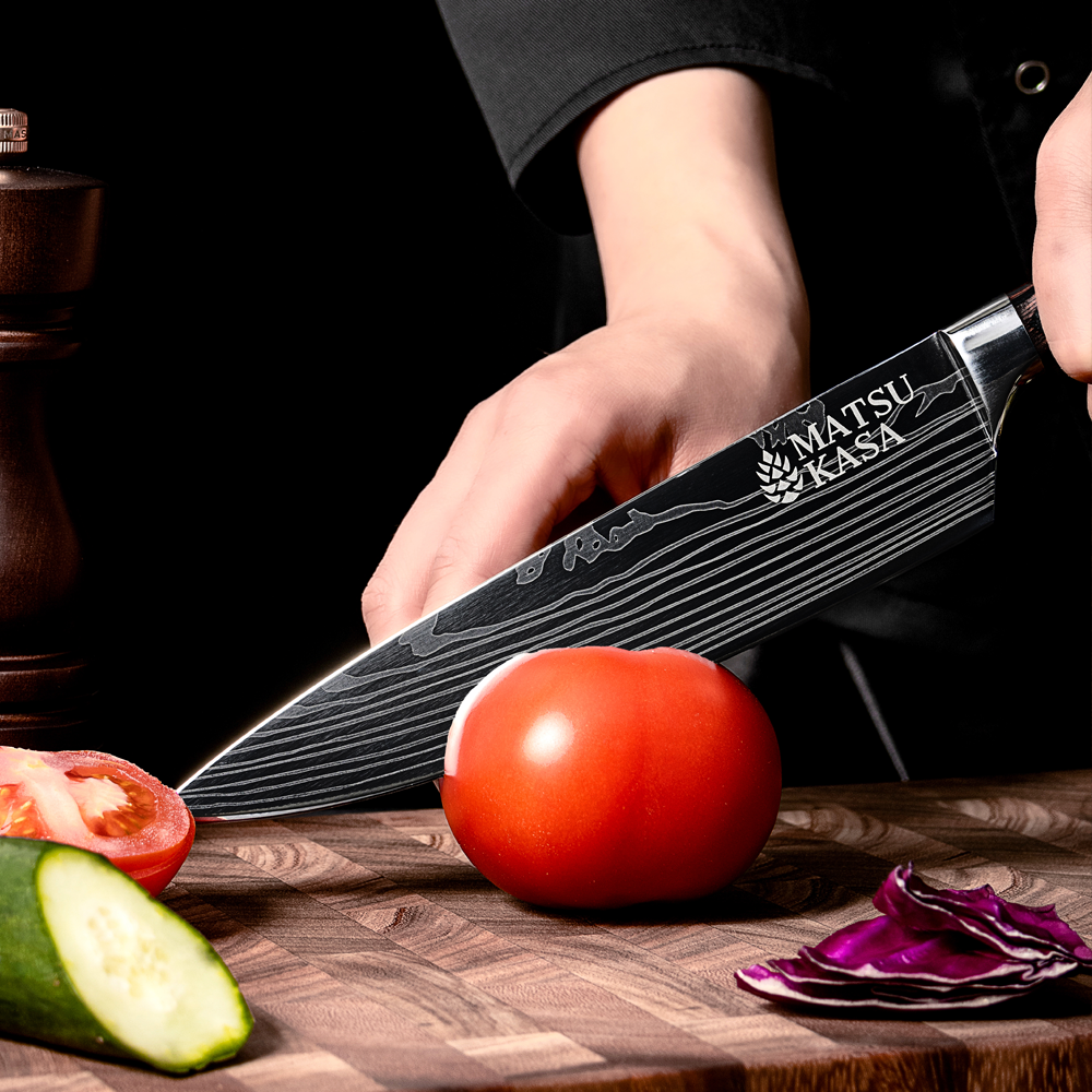 MATSUKASA chef knife in action